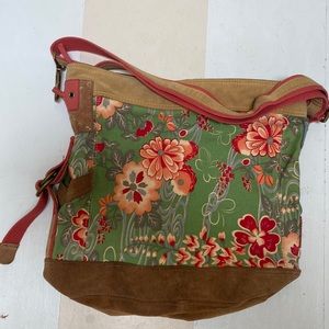 Lucky Brand Canvas Bag with Suede trim